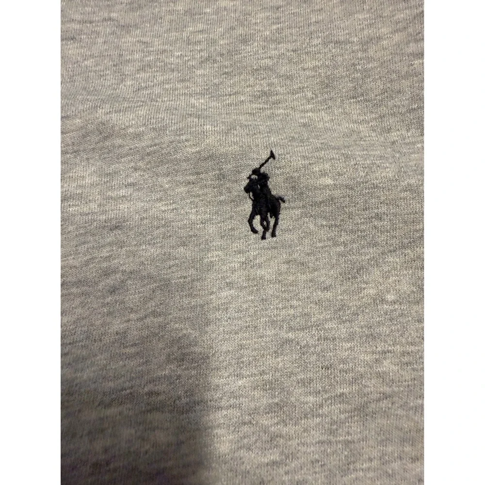 Polo Ralph Lauren Mens XXL Grey Full Zip Track Jacket White Sleeve Stripe Pony
